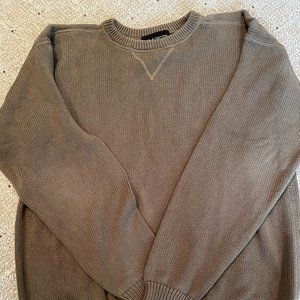 Croft and Barrow Women's Ribbed Long Sleeve Pullover Sweater Brown Size Large
